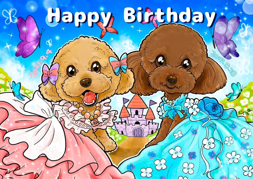 誕生日の似顔絵作品 2