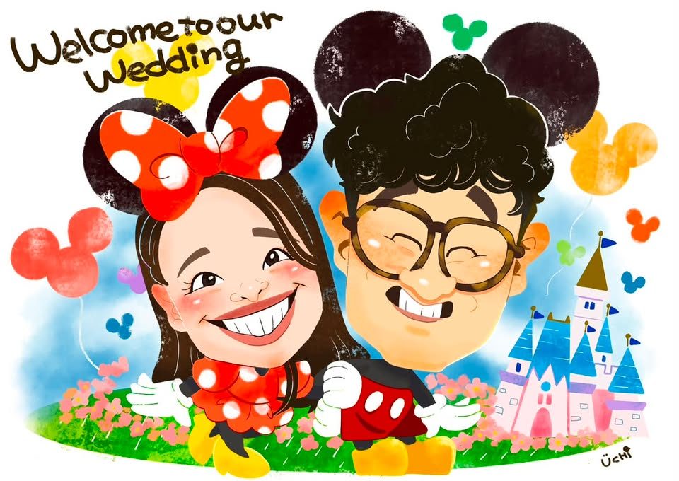 結婚・ウェディングの似顔絵作品 2