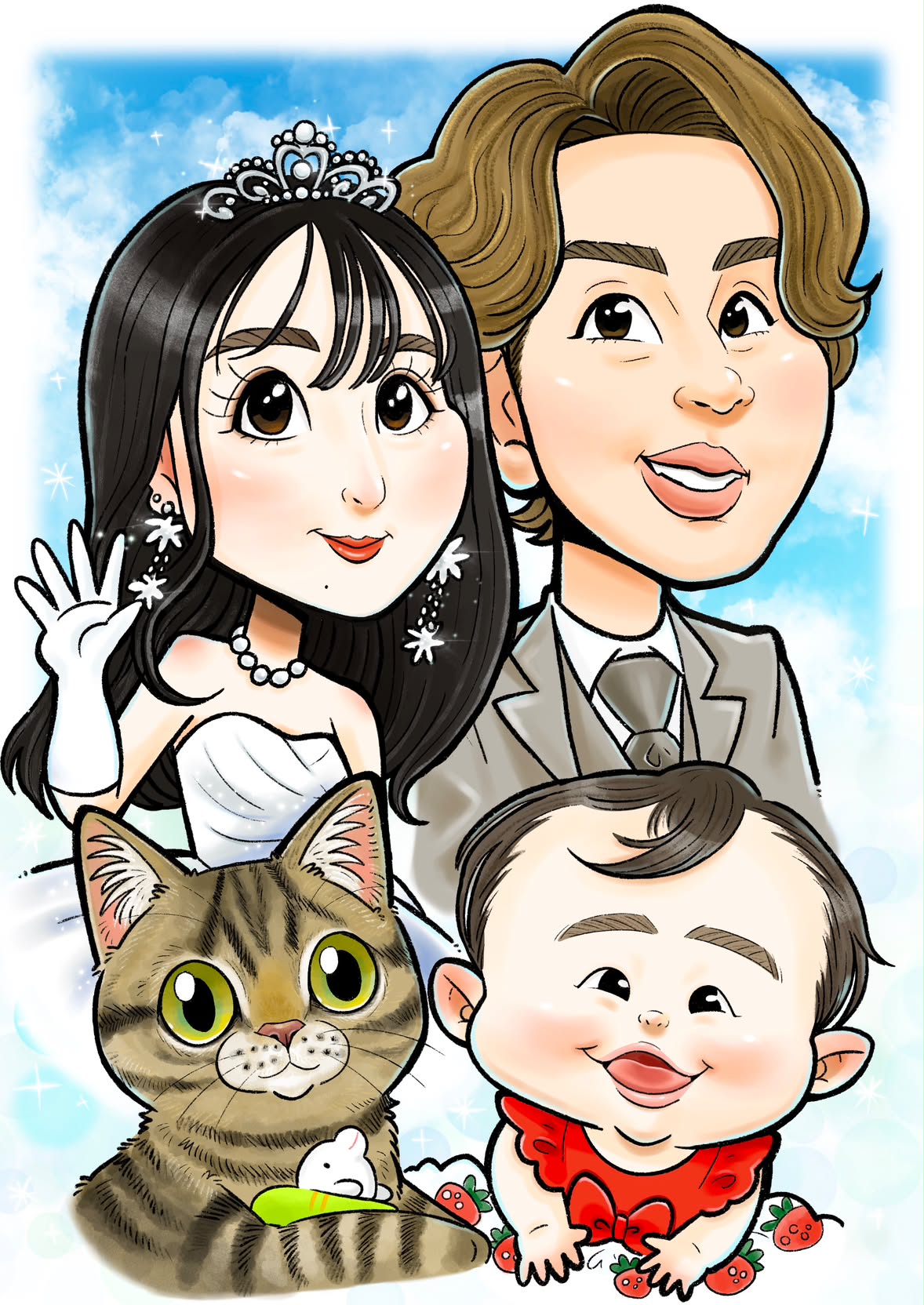 結婚・ウェディングの似顔絵作品 3