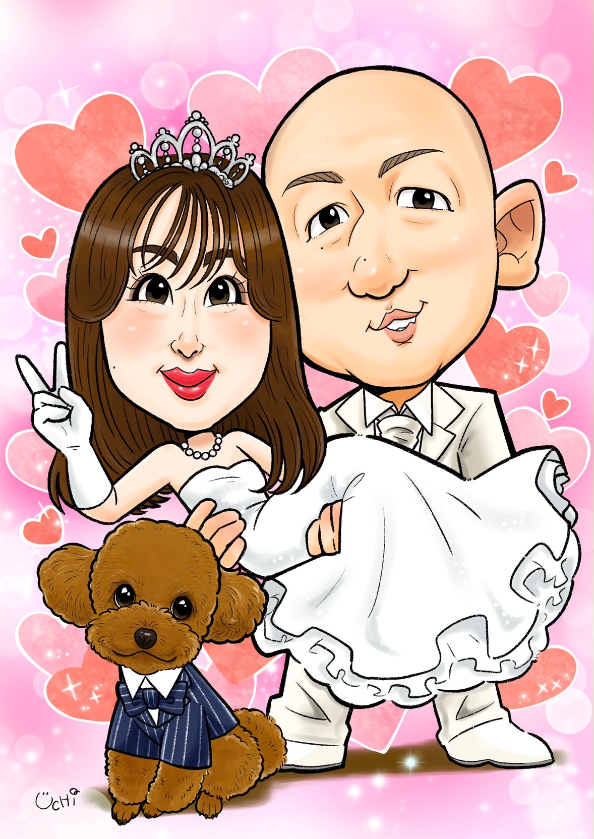 結婚・ウェディングの似顔絵作品 6
